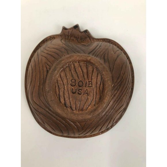 4 California Sequoia Ware Art Pottery Apple Bowl Green Orange Brown 801B USA - Picture 8 of 11